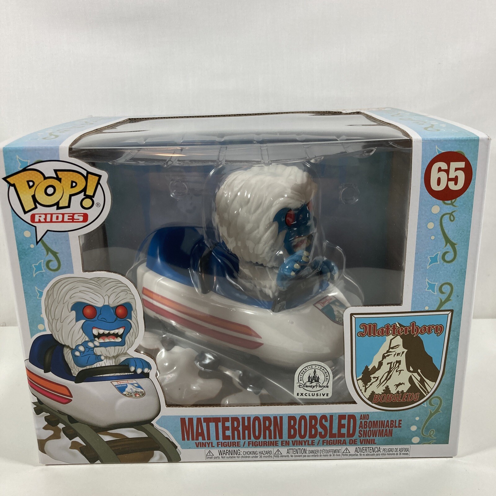 Funko Pop! Paseos: Matterhorn Trazada Y Abominable Muñeco De Nieve Vinilo Figura #65 Nuevo En Caja