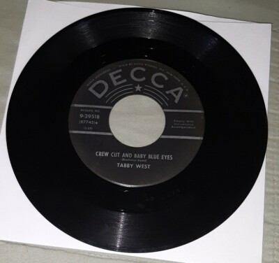 Tabby West 45 I Love You Too Much To Leave You / Crew Cut and Baby Blue Eyes vg+