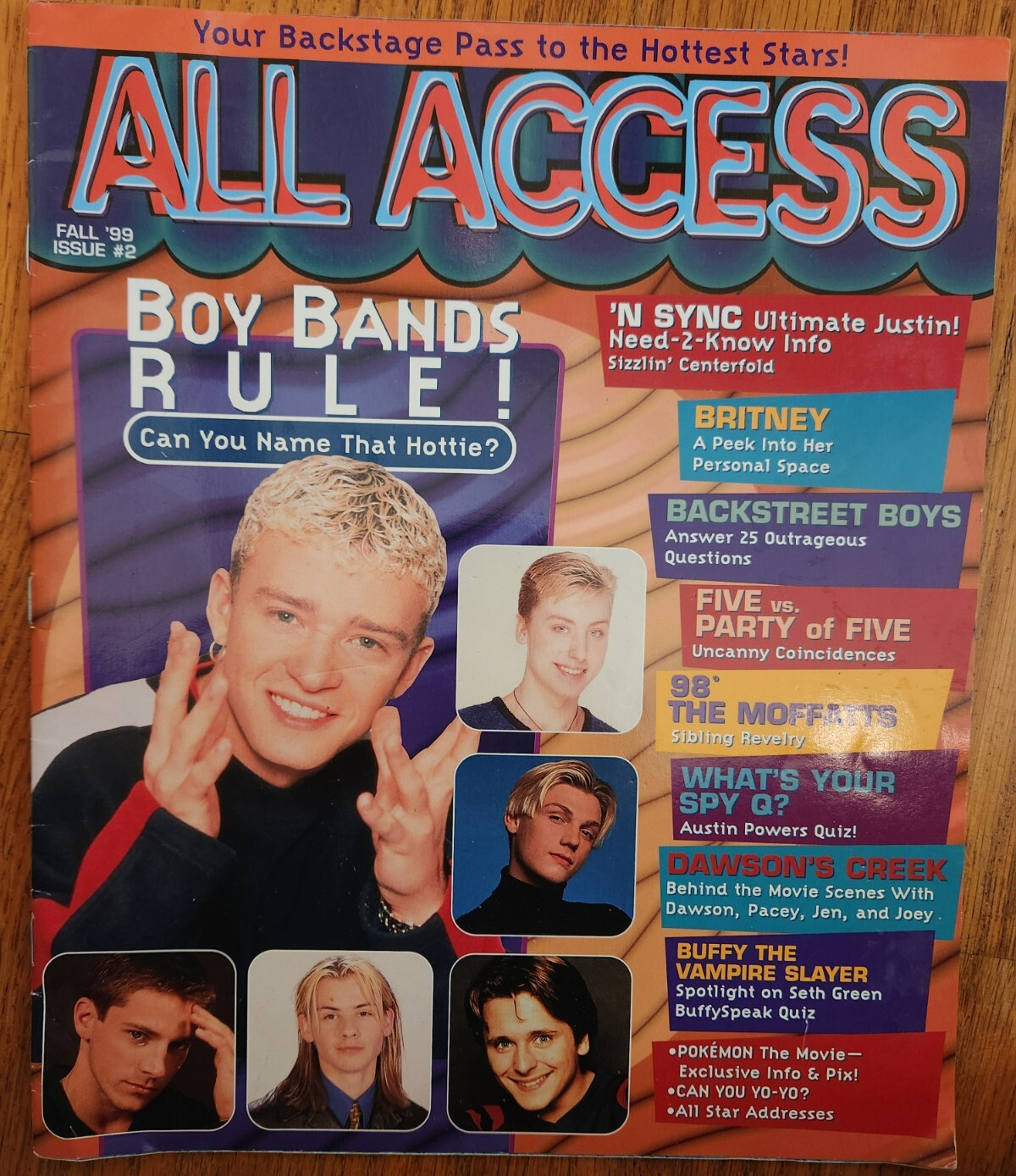 JUSTIN TIMBERLAKE NSYNC All Access Magazine Fall 1999 #2 BRITNEY SPEARS BSB
