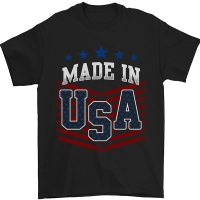 Made in USA Amerika American Herren T-Shirt 100% Baumwolle