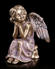 Engel Figur - In Gedanken versunken - Veronese Schutzengel Cherubim Statue Deko