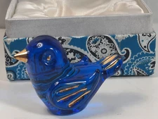 Glass Bluebird  "Happiness" About Face Designs Messengers Paisley Collection