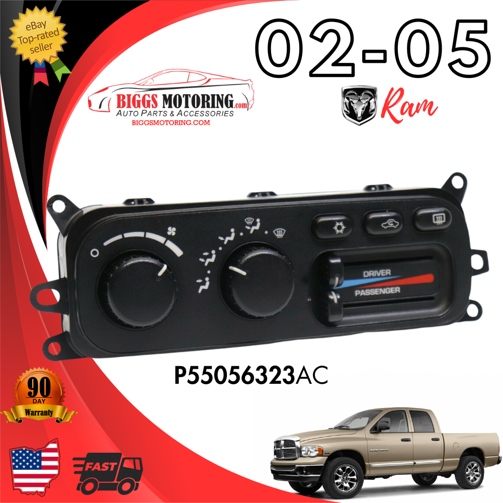 2002-2005 Dodge Ram Dual Ac Heater Climate Control Unit