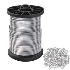 Vinyl Coated Picture Hanging Wire 1.5Mm up to 150Lbs,100 Feet(30.5M) Stainless S