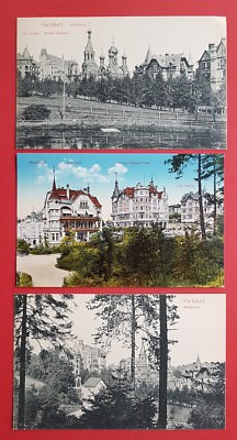 3 x AK KARLSBAD in Böhmen um 1910 Westend mit Villa Silva    ( 34528