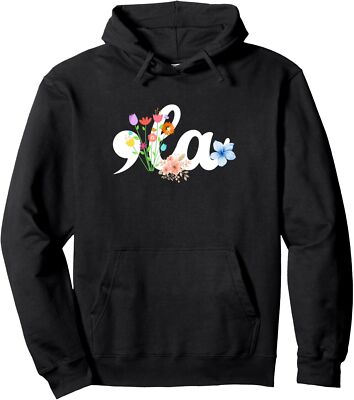 Comma la Floral Kamala Harris President 2024 Flowers Unisex Hooded Sweatshirt