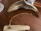 Leaping Brass Fish marine mid century modern (MCM) sculpture 11" tall — photo 8