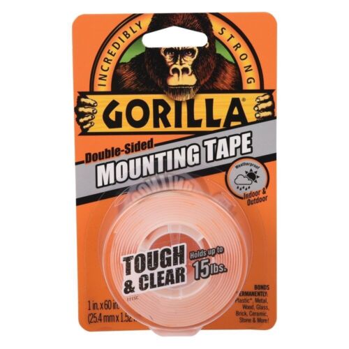 Gorilla Tough & Clear Double-Sided Mounting Tape, 60" Roll