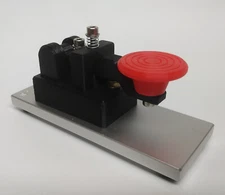 Black-Red Morse Code Straight Key With Aluminum Base