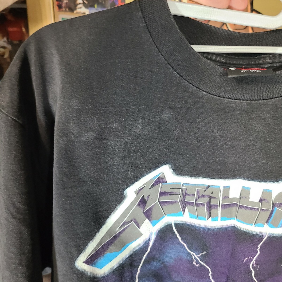 VTG Metallica Ride The Lightning Album Band Tour Shirt sz L Metal 
