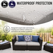 Water Resistant Rattan Cushion Cover Replacement Patio Garden Chair Seat Pad