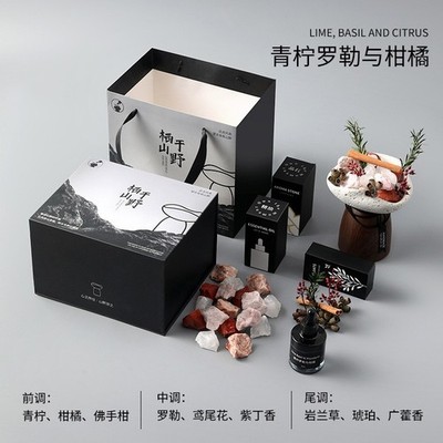 Aromatherapy Essential Oils Gift Set Diffuser Ceramic Organic Fragrances Crystal