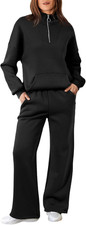 Womens 2 Piece Outfits Matching Sweat Sets Sweatsuit Tracksuit Zip up Sweatshirt