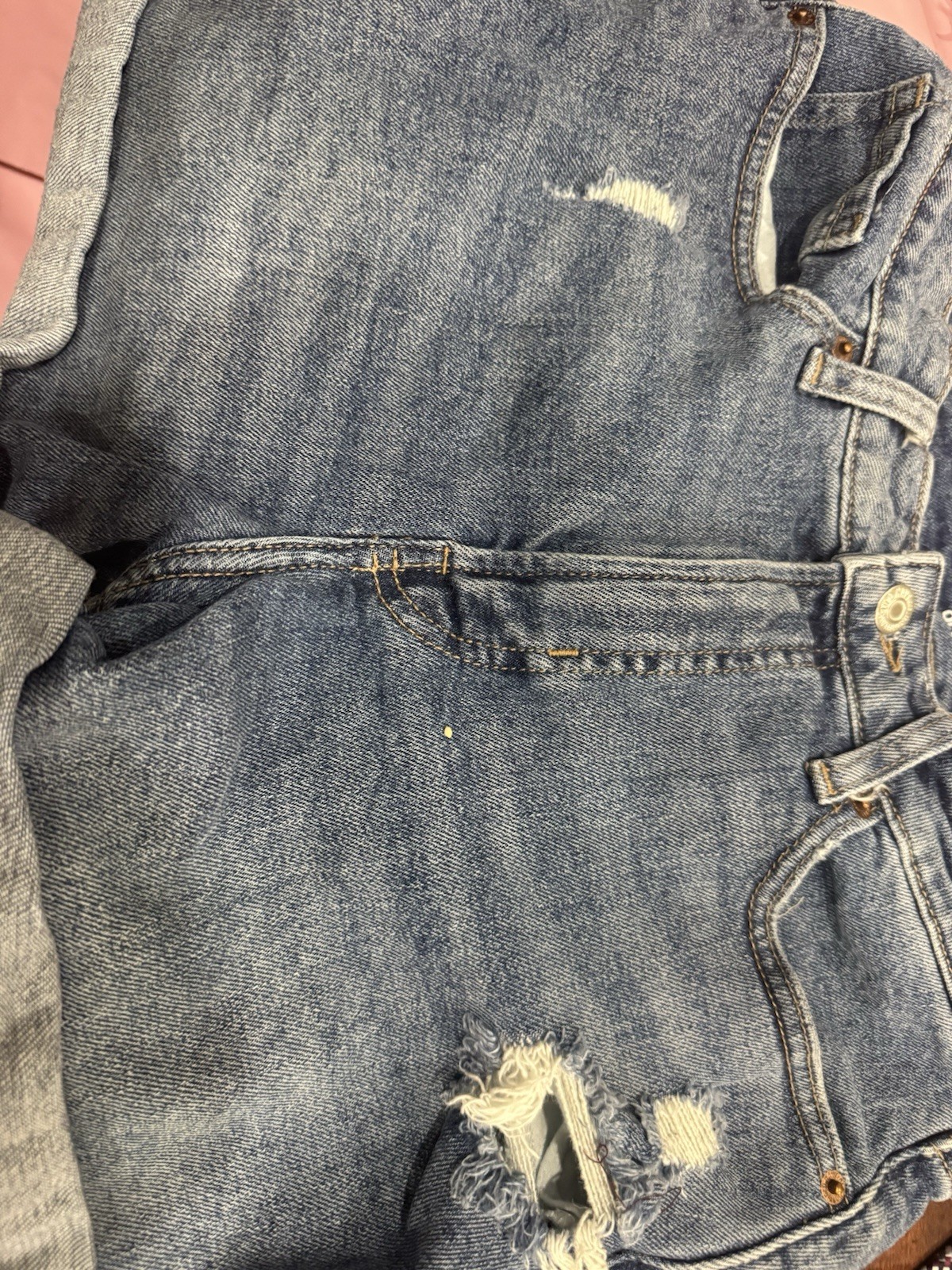 old navy Curvy Jean Shorts Size 10 Distressed  (c1-19)
