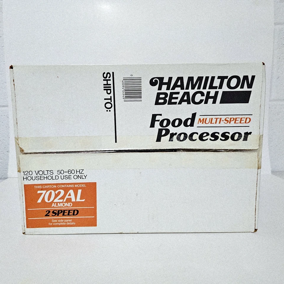 Hamilton Beach 2 Speed Food Processor Almond Model 702AL New Sealed NOS - Image 4 of 4
