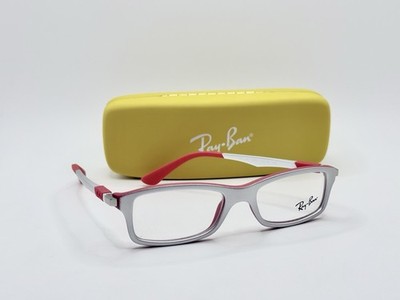New Authentic Ray-Ban Kids' Eyeglasses RB 1546 3632 Gray and Red 46-16-125