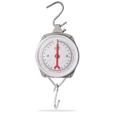 Mechanical Precision Hanging Scale, 110lb/50kg Max Capacity, Dual Unit with L...