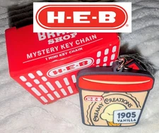 H-E-B Creamy Creations Ice Cream 1905 Vanilla Keychain Brand Shop Mystery HEB
