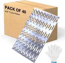 40 Pcs Truss Plates 4X6 Inch, Pronged Galvanized Steel Mending Plates