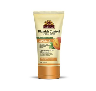 OKAY Oil Control Facial Scrub Exfoliator - 6 Ounce (Pack of 1), White