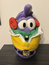 Veggie Tales Larry Boy Cucumber Reversible Plush 13" Fisher Price 2000 No Sound