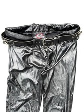 Vintage 90s Lip Service Mens 34 Black Goth Punk Pants USA Poly W/ Bondage Belt