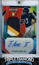 2024 Prizm Draft Picks Frank Gore Jr Rookie Patch Auto Tie-Dye #11/25 BNB353