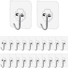 2-10Pcs Screw Wall Hooks Self Adhesive Hangers Seamless Nail Screw Free Sticker
