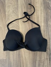 Shade  Shore Light Lift Halter Bikini Top Lightweight Black Women's Size 38D