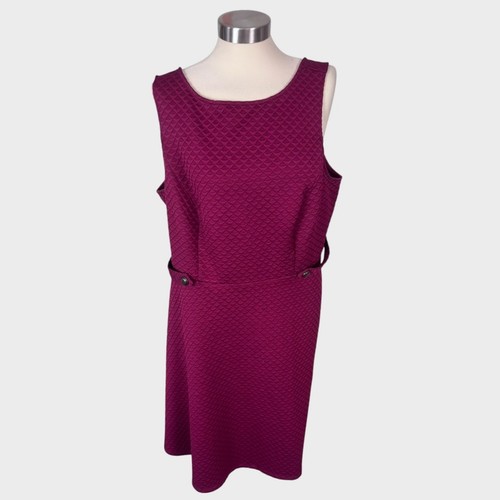Modcloth Womens 1X Burgundy Red Sleeveless Fit and Flare Dress - Picture 2 of 9