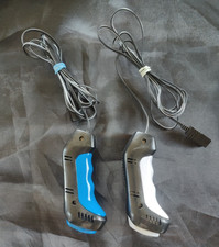 2 Auto World Accessories Slot Car 1 Blue and 1 White Controllers