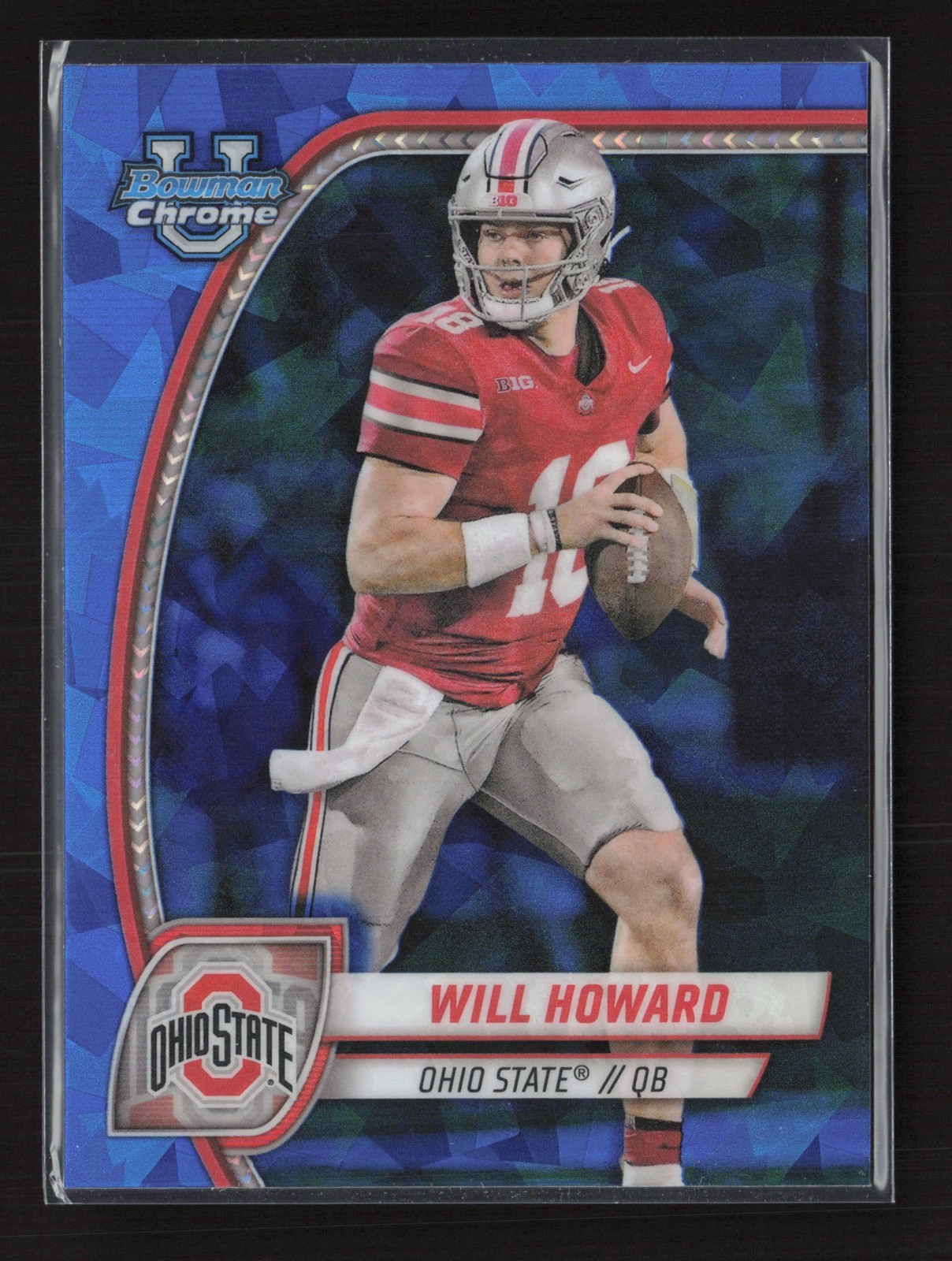 2024 Bowman Chrome U Sapphire Will Howard Ohio State Buckeyes #182