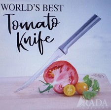 Rada Cutlery Tomato Slicer Knife, Stainless Steel Knives, Solid Aluminum Handle