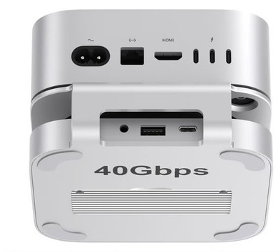 40Gbps Mac mini M4/M4 Pro Stand Hub with USB4 NVMe SSD Enclosure, USB-C Host, 3 