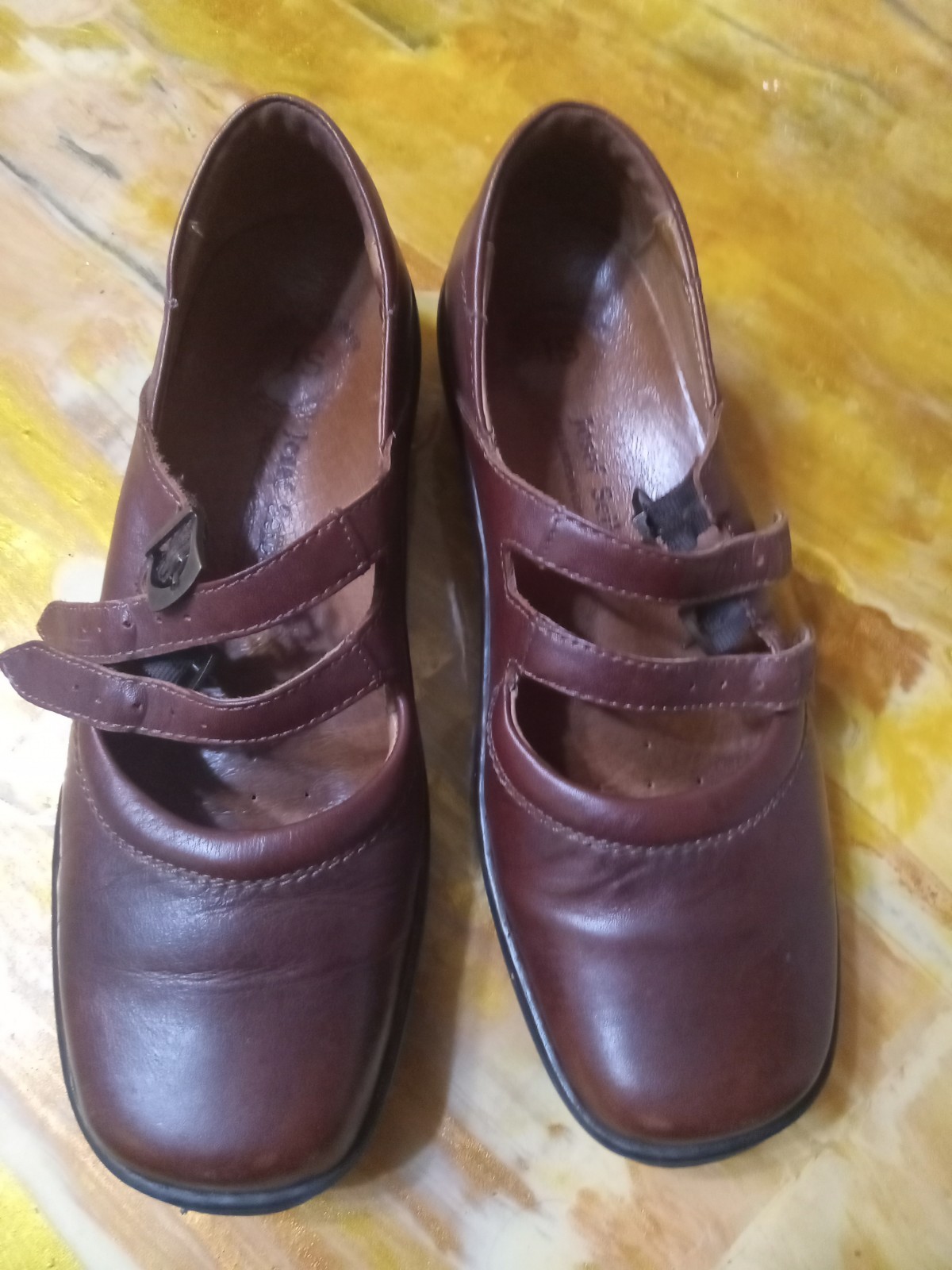 Josef Seibel Brown Leather Mary Jane Comfort Shoes Womens Size 42 / US 11 Casual