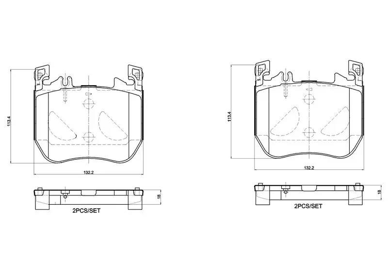 Für BREMBO P 50 179 Brake Pad Set, disc brake P 50 179 Brake pads set front , f - Bild 2