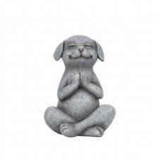 Hundefigur Meditierend Hundefigur mit Steineffekt Liebevoll f&uuml;r Schreibtisch