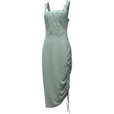 Intimately Free People Womens M Green Mesh Lace Slip Dress Boho Coquette Fairy