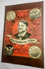 Guillermo Del Toro At Home With Monsters Poster Very RARE Red Variant Promo ?