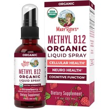 MARYRUTH S Vitamin B12 Liquid Spray Vegan Non GMO Gluten Free USDA Organic