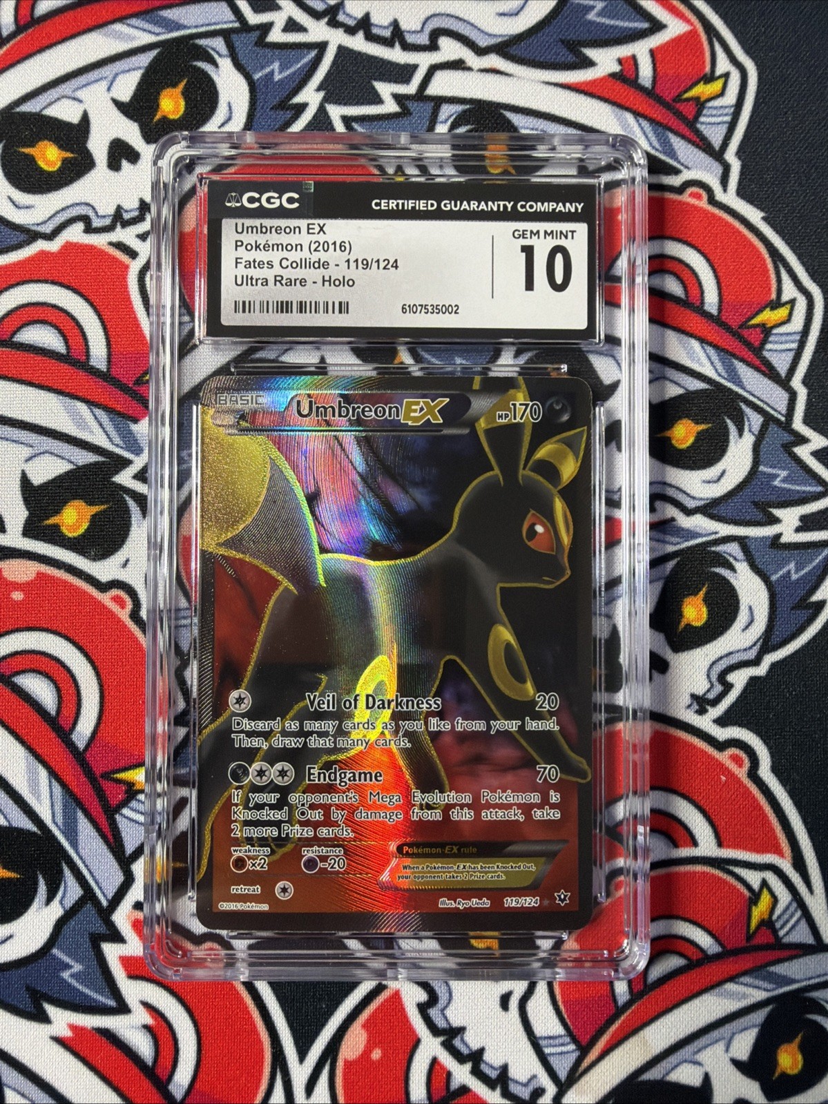Pokémon TCG Umbreon EX 119/124 Full Art Fates Collide CGC 10 Gem Mint