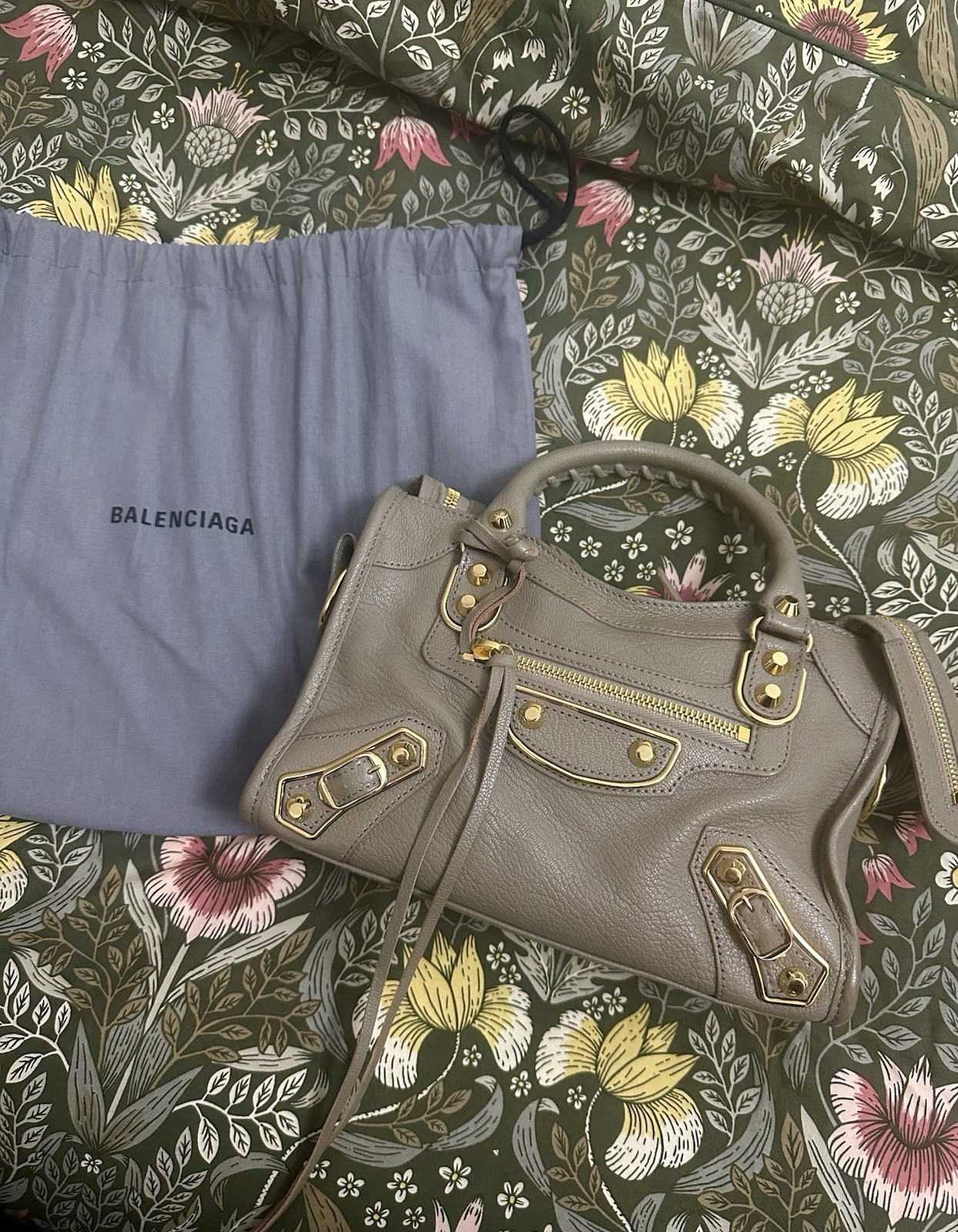 Balenciaga City Mini In Mink Grey - Excellent Condition with Dust Bag