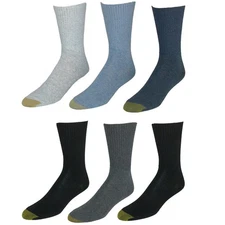 Gold Toe Women's Extended Size Turn Cuff Anklet (6 Pair Pack)