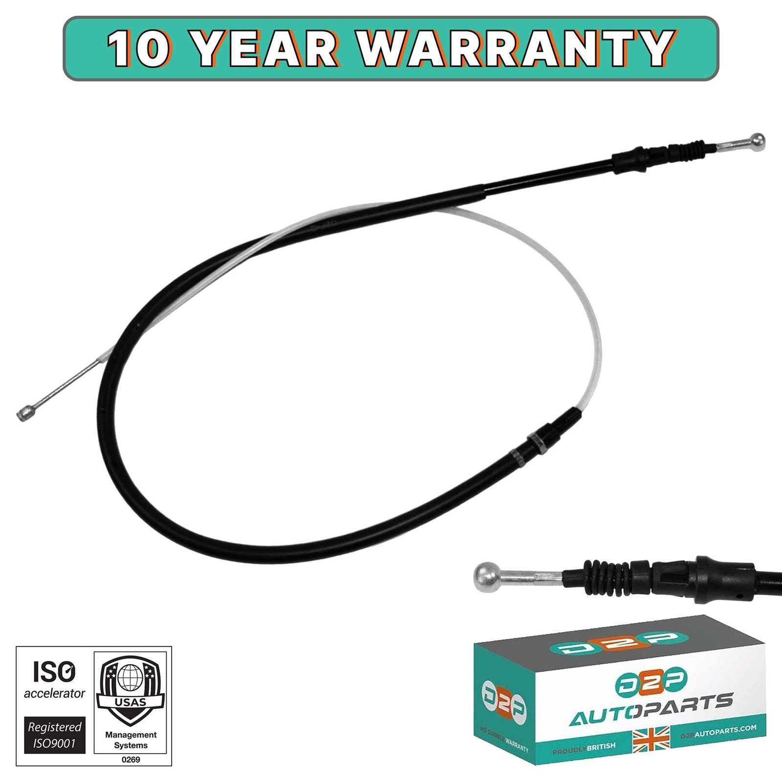 REAR HANDBRAKE CABLE FOR SKODA OCTAVIA II / OCTAVIA II COMBI YETI 1K0609721T