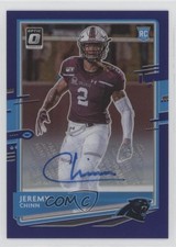2020 Panini Donruss Optic Rookies Purple Prizm 34/35 Jeremy Chinn #139 Auto pe8