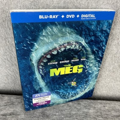 The Meg 2018 Blu-Ray + DVD + Digital** Slipcover NEW SEALED  