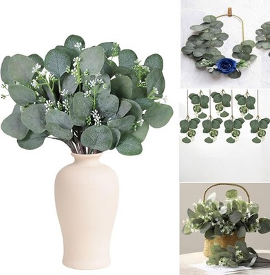 15 Artificial Eucalyptus Leaves Greenery Eucalyptus Leaves Branches Nstlichen