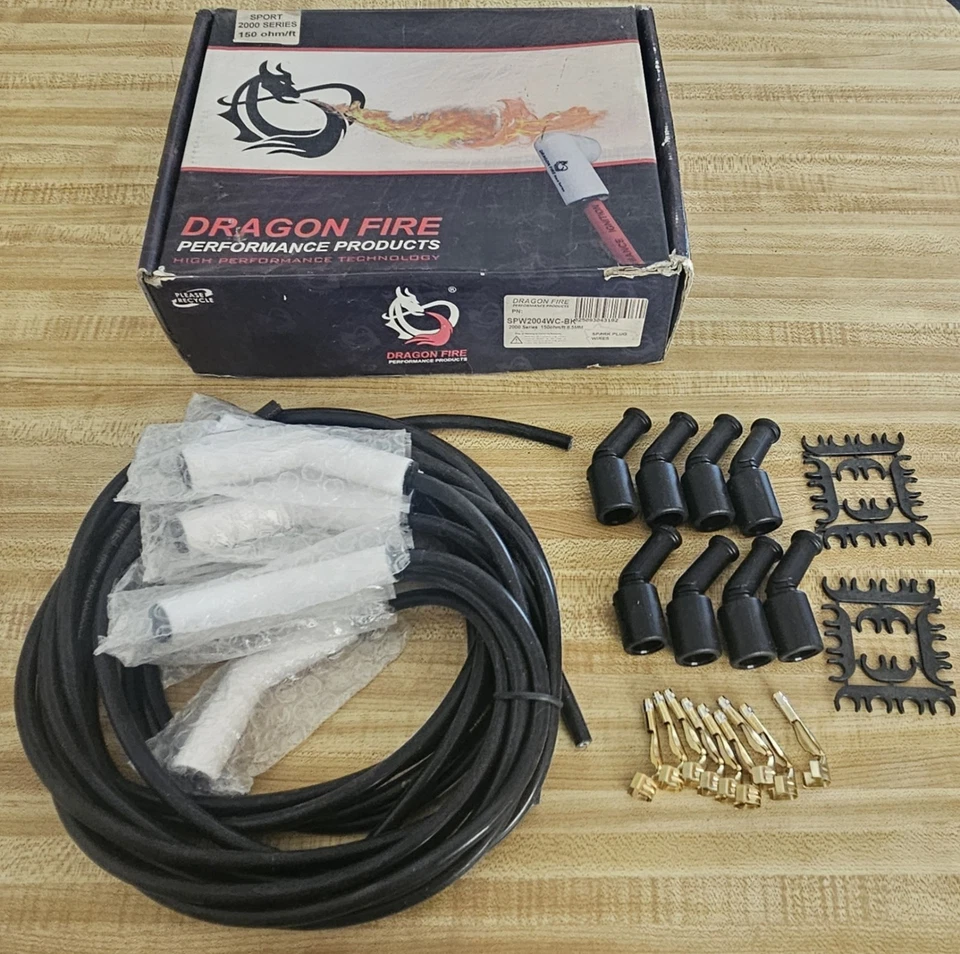 NEW Dragon Fire Performance Sport 2000 Series BBC Spark Plug Wires SPW2004WC-BK - Image 2 of 4