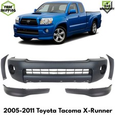 Front Bumper Cover Primed Bumper Ends Kit For 2005-2011 Toyota Tacoma X-runner