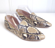 Madewell Frances Skimmer Slip On Loafer Snakeskin Leather US Size 7.5